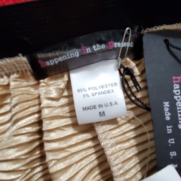 H.I.P. Shimmery Pale Pinkish skirt  elasticized waist Med. Skater Club Dance - Picture 5 of 8